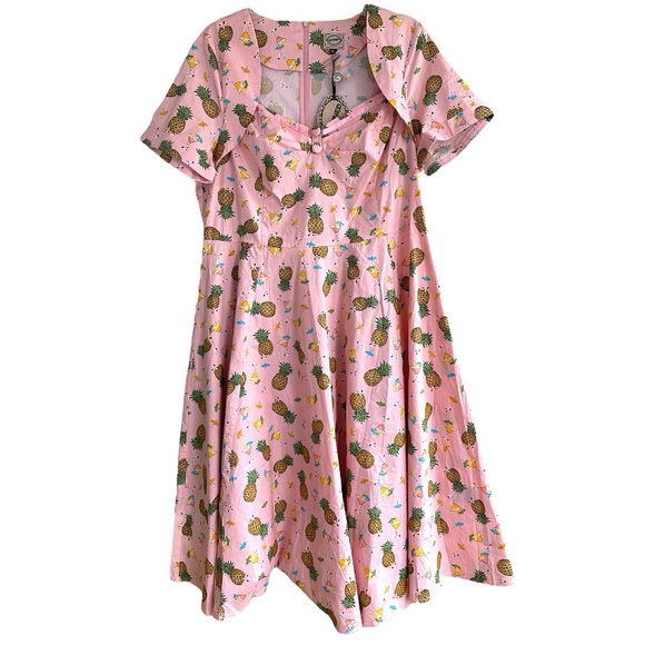 Unique Vintage Dresses & Skirts - BANNED APPAREL “Grace” Swing Dress in Hula Girl